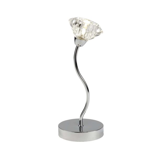 Searchlight Sierra - tafellamp - 33 cm - chroom