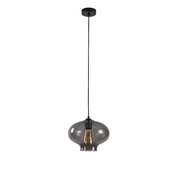 Artdelight Toronto - hanglamp - Ø 26,5 x 175 cm - gerookt
