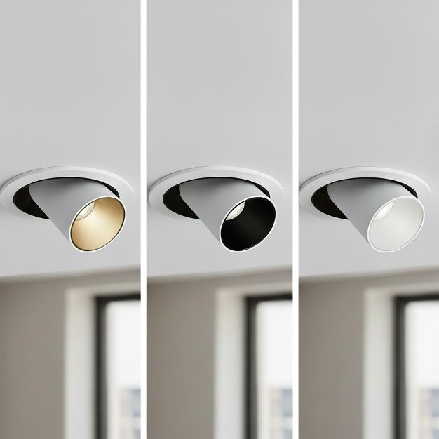 ONE Light Recessed COB - inbouwspot inclusief 3 reflectoren - Ø 136 mm, Ø 120 mm inbouwmaat - 12W dimbare LED incl. - wit