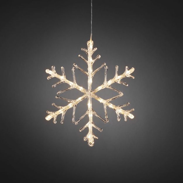 Konstsmide kerstverlichting - sneeuwvlok - 40 x 1,5 x 40 cm - IP44 - transparant