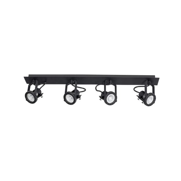 Nova Luce Salva - opbouwspot 4L - 71 x 19 x 16 cm - zand zwart