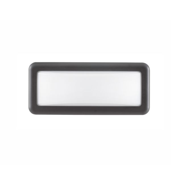 Nova Luce Pulsar - buiten wandverlichting - 23 x 10 x 6,5 cm - 6W LED incl. - IP54 - wit en donkergrijs