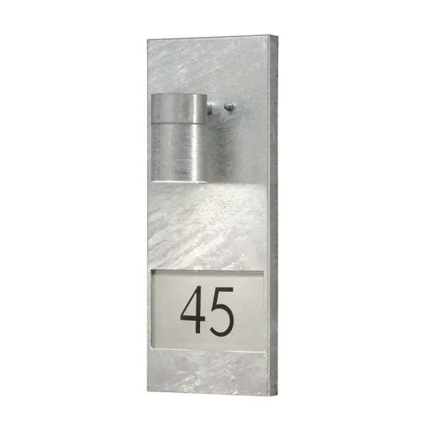 Konstsmide Modena House Number - buiten wandlamp - 16 x 11 x 41 cm - IP44 - gegalvaniseerd staal