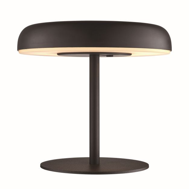 Nordlux Elmer Solar - buiten tafellamp op batterijen - Ø 13 x 17 cm - 3 stappen dimbare - 2W LED incl. - IP44 - zwart