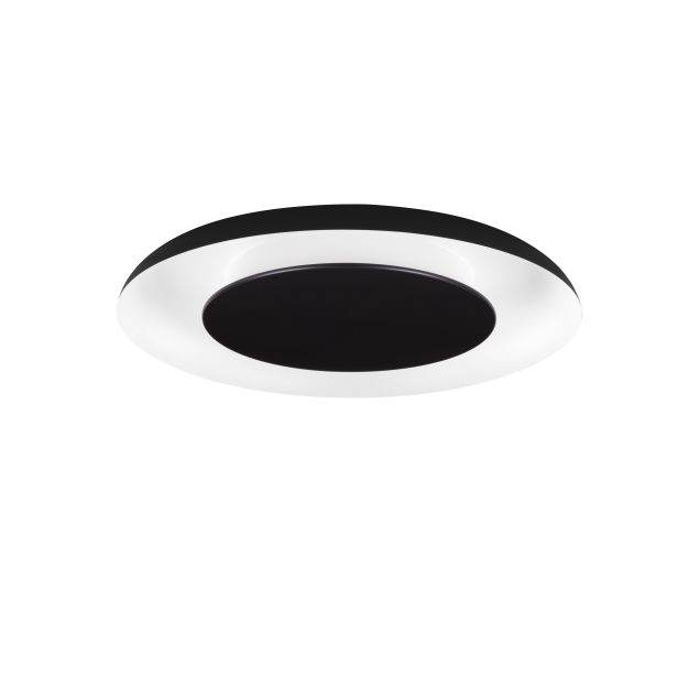 Nova Luce Epos - plafondlamp - Ø 60 x 6 cm - 38W dimbare LED incl. - zandzwart en wit