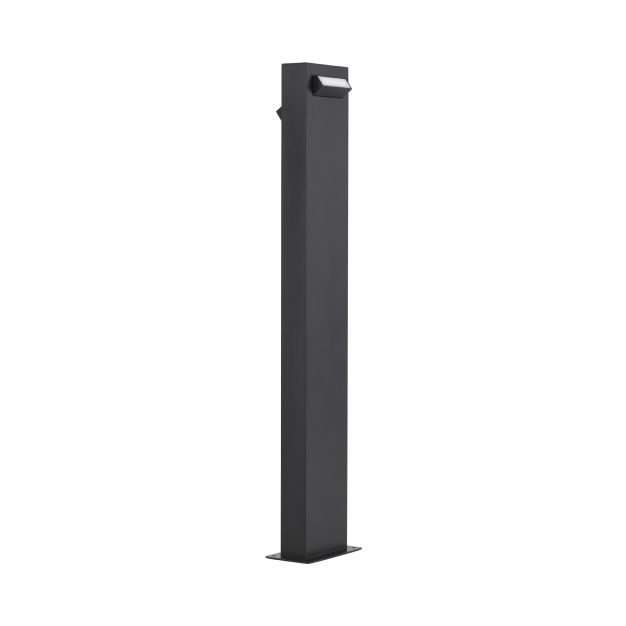Nova Luce Zelda - tuinpaal - 12 x 80 x 9,4 cm - 9W LED incl. - IP65 - zandzwart