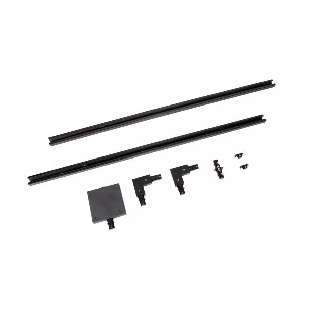 Lucide Track Starterset - 1-fase Railsysteem - 2 Meter - 220V - Zwart