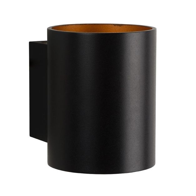 Lucide Xera I - wandverlichting - 8 x 10 x 10 cm - goud, zwart