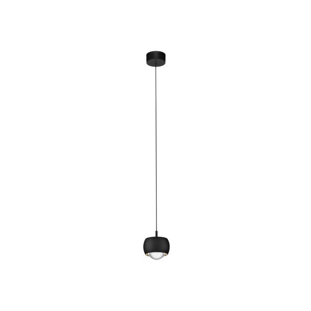 Nova Luce Conga - hanglamp - Ø 9,6 x 140 cm - 13W LED incl. - zandzwart