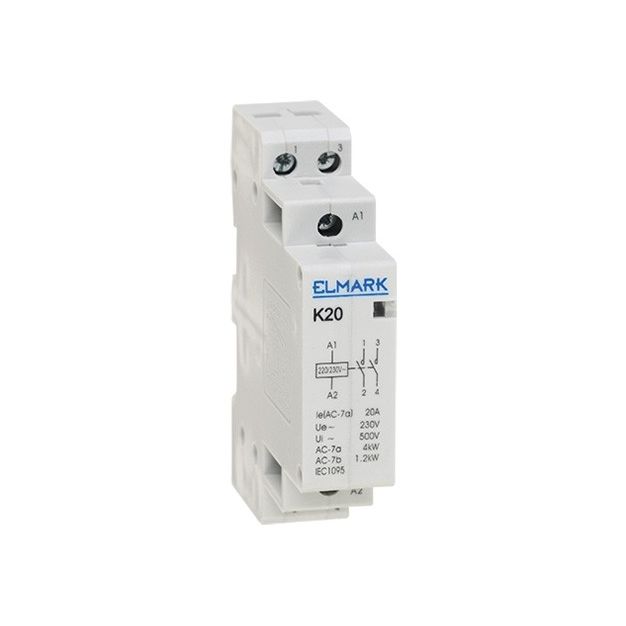 Elmark magneetschakelaar - 2 polig - 20A - 230V