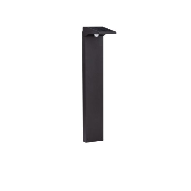 Nova Luce Tek - tuinpaal op piek - 11,3 x 65 x 19 cm - 1W LED incl. - IP54 - zandzwart
