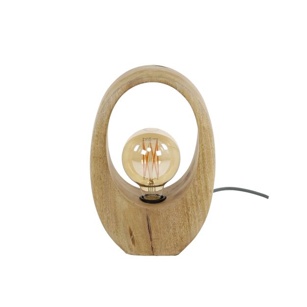 Vico Arch Wood - tafellamp - 20 x 13 x 30 cm - bruin