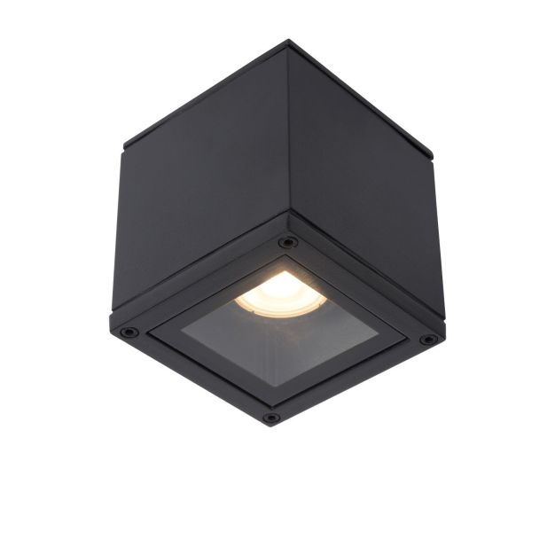 Lucide Aven - Opbouwspot - 9,3 x 9,3 x 9,6 cm - IP65 - zwart