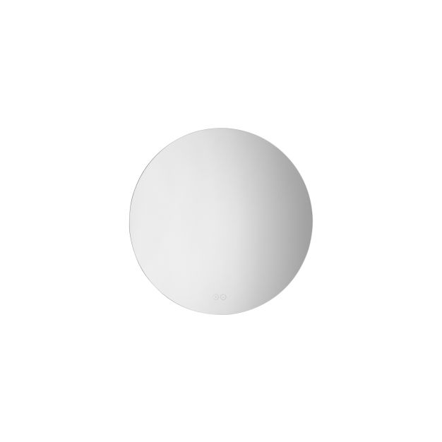 Nova Luce Dab - spiegel met verlichting - Ø 60 x 3 cm - 33W LED incl. - IP44 - zilver