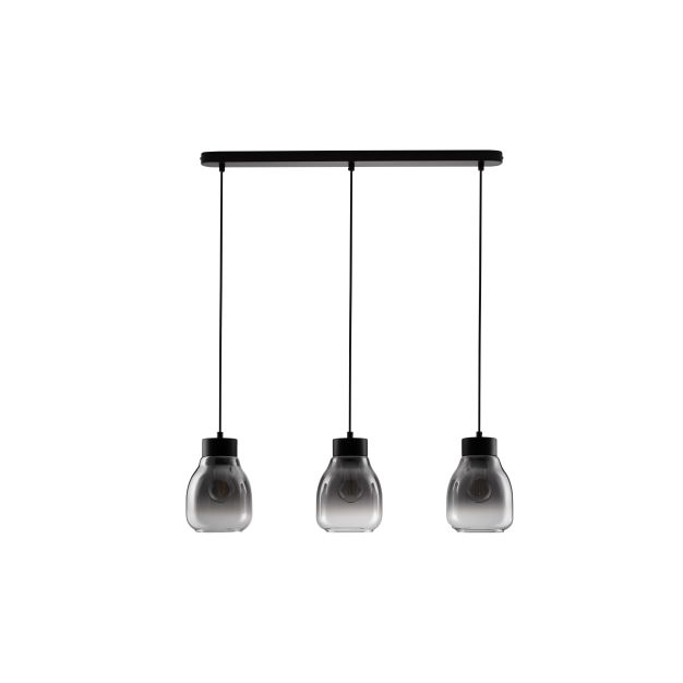 Nova Luce Blacu - hanglamp - 75 x 120 x 15 cm - rokerig verloop en zwart