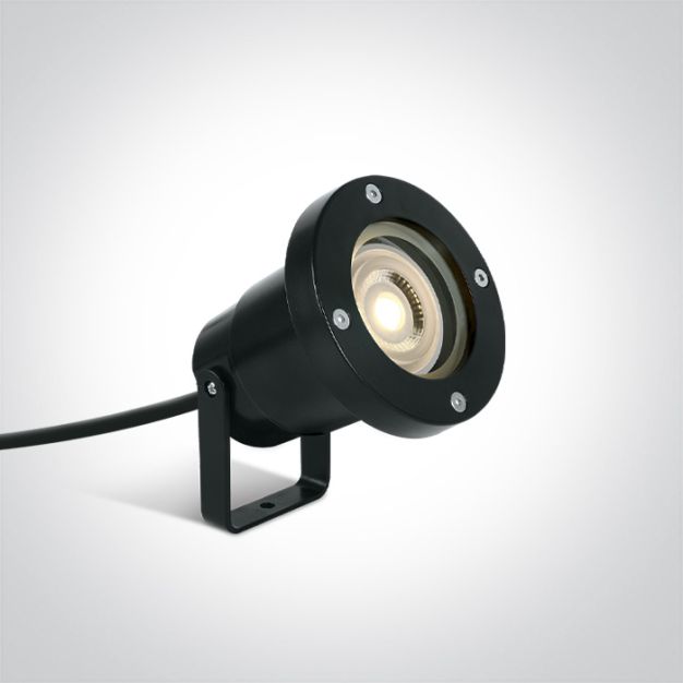 ONE Light GU10 Garden Spots - grondspot op piek - Ø 9,8 x 10 cm - IP65 - zwart