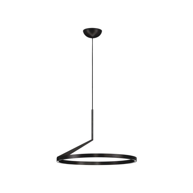 Nova Luce Tilia - hanglamp - Ø 60 x 250 cm - 31W dimbare LED incl. - zandzwart