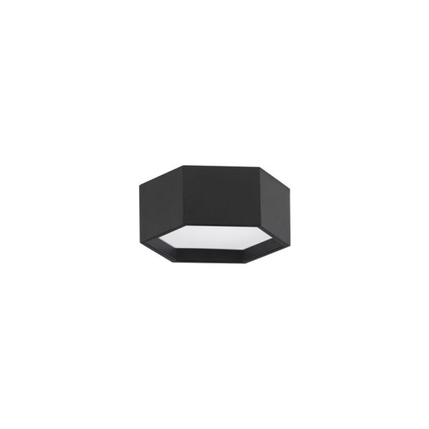 Nova Luce Samba - plafondlamp - 25 x 10 cm - 10W LED incl. - zandzwart