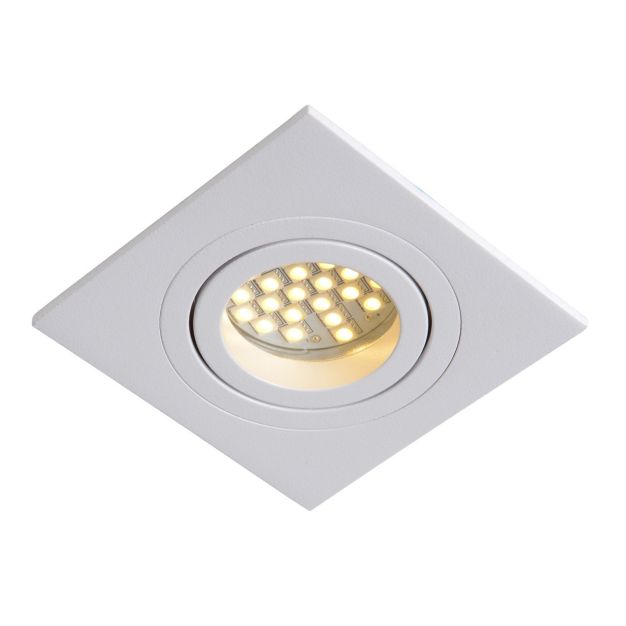 Lucide Tube II Square - inbouwspot - Ø 92 mm, 82 mm inbouwmaat - wit