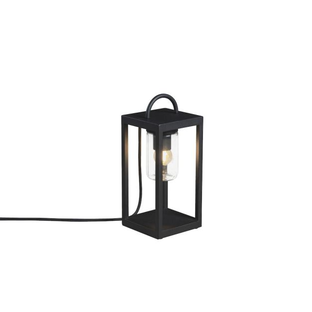 Konstsmide Bologna - tafellamp met stekker - 14 x 33 x 14 cm - IP44 - zwart