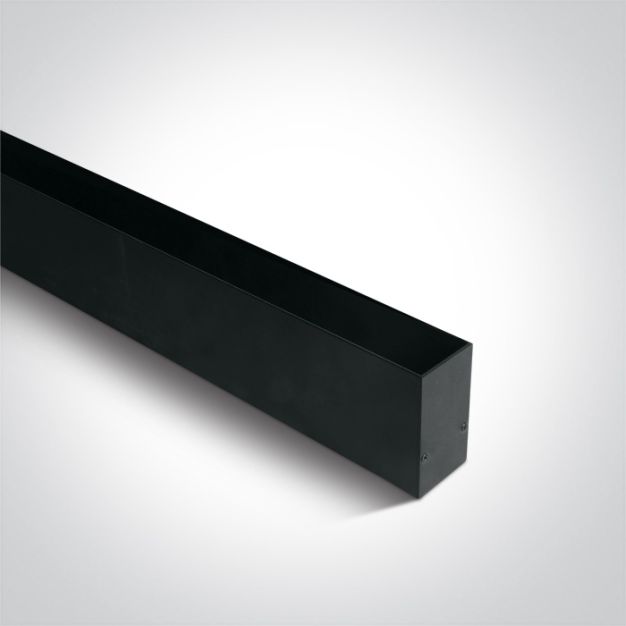 ONE Light magnetisch railsysteem MAXI - opbouwprofiel - 3 meter - 7,5 x 5 cm - zwart