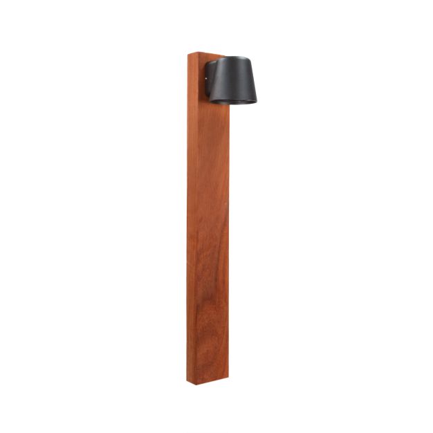 Lichtkoning Padoek Teichos - tuinpaal -15 x 8,8 x 70 cm + 30 cm voet - IP54 - zwart en padoek