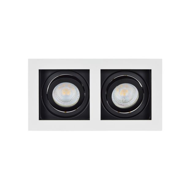 Projectlight Bloq 2 - inbouwspot - 180 x 100 mm, 171 x 92 mm inbouwmaat - wit en zwart