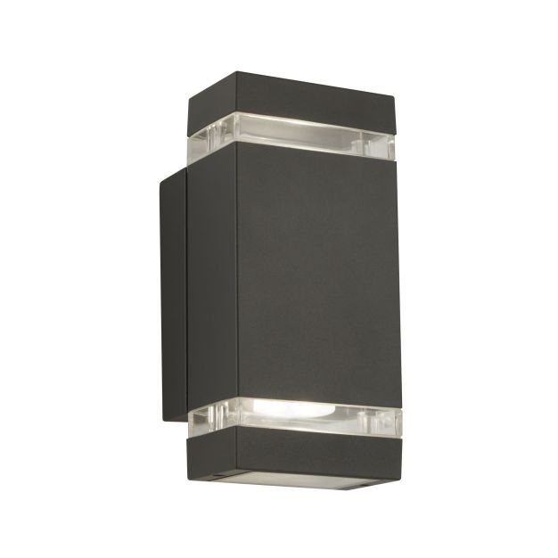 Searchlight Upwell - buiten wandverlichting - 11 x 23,5 cm - IP44 - grijs