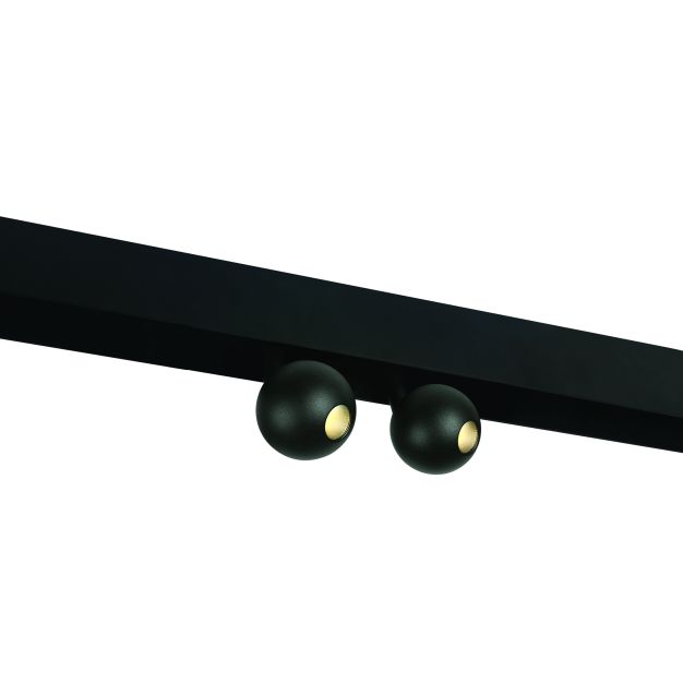 ONE Light magnetisch railsysteem MINI, MIDI & MAXI - railspot 2L - Ø 5,4 x 8 cm - 2 x 7W LED incl. - zwart