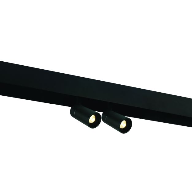ONE Light magnetisch railsysteem MINI, MIDI & MAXI - railspot 2L - Ø 3,5 x 7,2 cm - 2 x 6W LED incl. - zwart