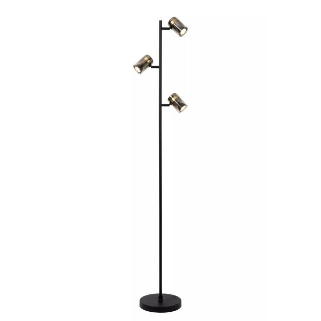 Lucide Upton - vloerlamp - Ø 23 x 154 cm - gerookt
