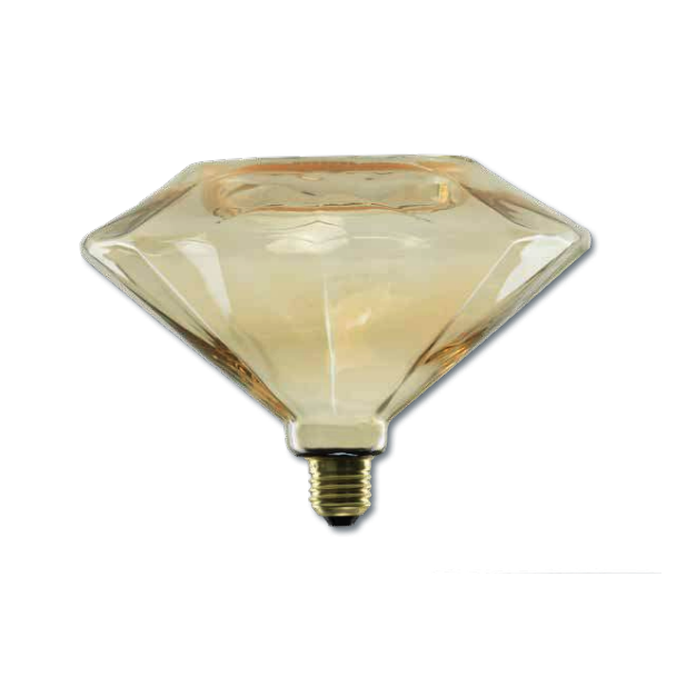 Segula LED lamp - Floating Diamond - Ø 20 x 17 cm - E27 - 8W dimbaar - 1900K - amber