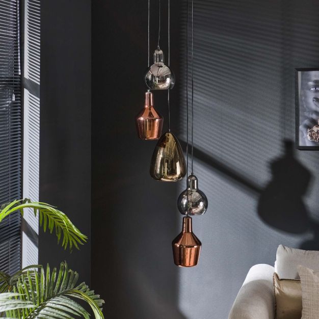 Vico Circ Tricolor 5L - hanglamp - Ø 40 x 180 cm - artic zwart