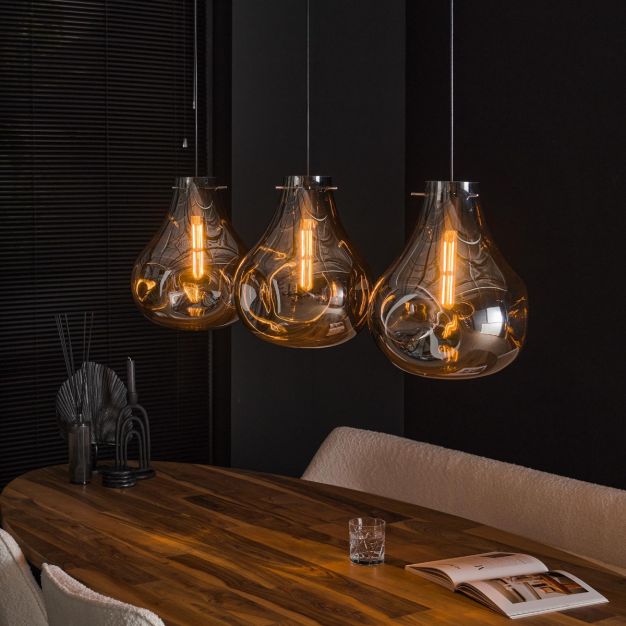 Vico Dimp  - hanglamp 3L - 115 x 9 x 150 cm - antiek koper