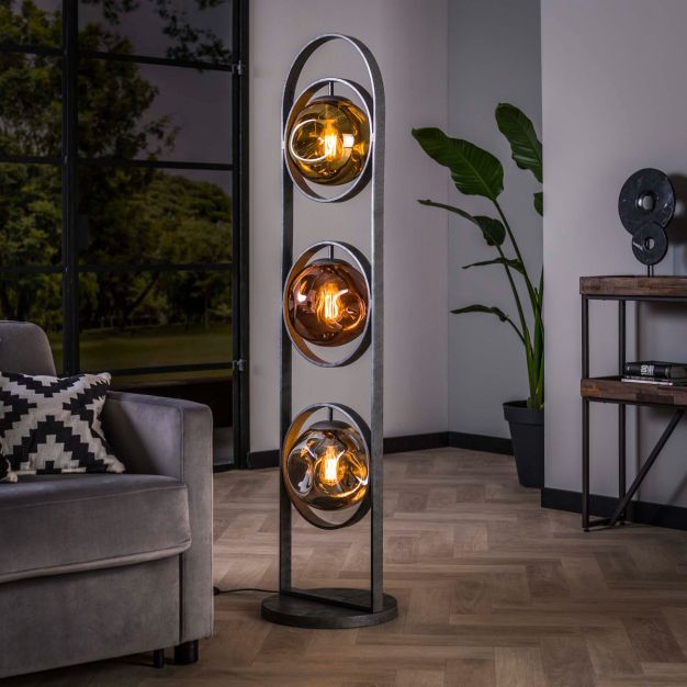 Vico Stellar - vloerlamp - Ø 37 x 160 cm - oud zilver