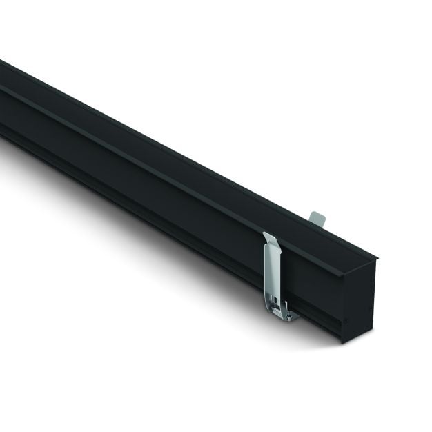 ONE Light magnetisch railsysteem MAXI - inbouwprofiel - 2 meter - 7,5 x 5 cm - zwart
