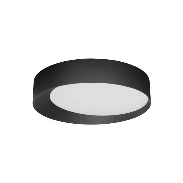 Nova Luce Oby - plafondlamp - Ø 60 x 12 cm - 60W dimbaar LED incl. - zandzwart