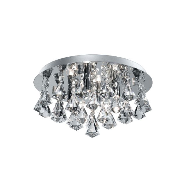 Searchlight Bathroom - plafondlamp badkamer - Ø 38 x 17,5 cm - IP44 - chroom