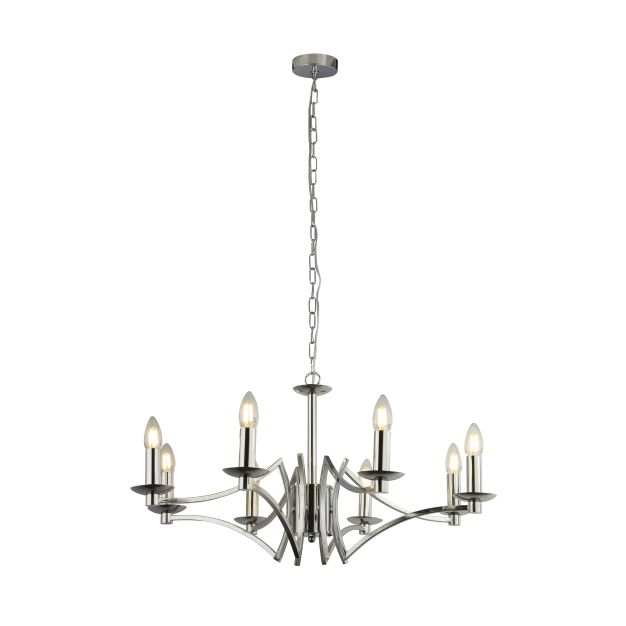 Searchlight Ascot - luster - Ø 72 x 150 cm - chroom