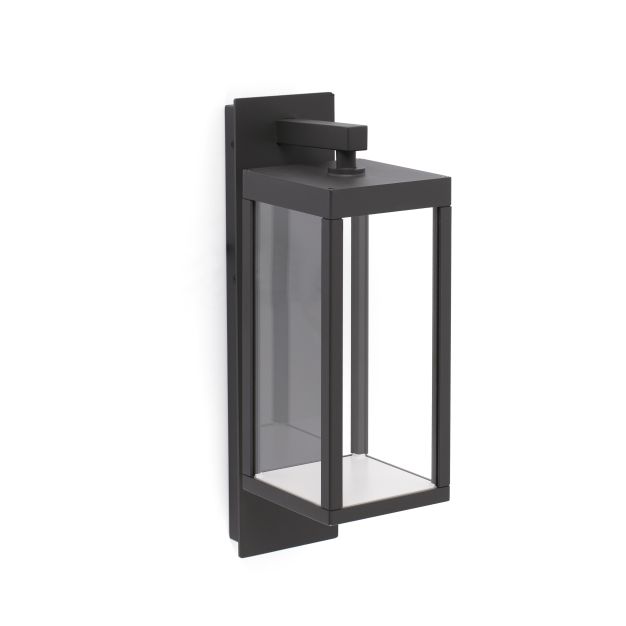 Faro Kerala - wandverlichting - 12 x 17 x 38 cm - 13W LED incl. - IP54 - donkergrijs