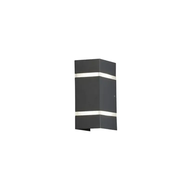Konstsmide Cremona - buiten wandlamp - 8,5 x 11,5 x 19,5 cm - 6W LED incl. - IP54 - antraciet