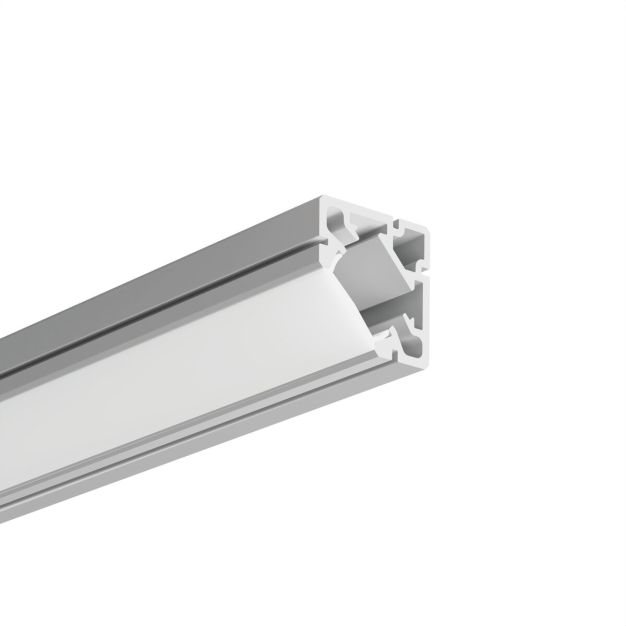 Klus 45-plus - hoek ledprofiel - 1,9 x 1,9 cm - geanodiseerd zilver