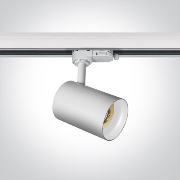 ONE Light Dark Light GU10 Track Spot Range - rail spot - Ø 6,8 x 10 cm - wit