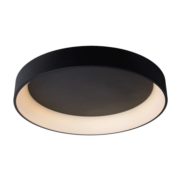 Lucide Talowe - plafondverlichting - Ø 80 x 13 cm - 80W dimbare LED incl. - zwart