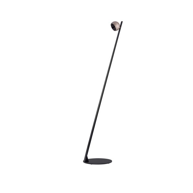 Nova Luce Lusa - staanlamp - Ø 30 x 146,5 cm - 6W dimbaar LED incl. - Moca-koffie en zwart
