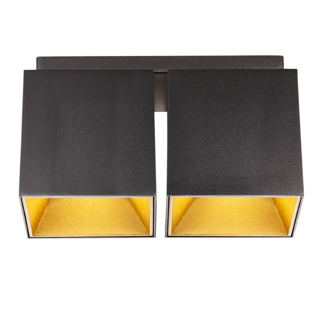 Nordlux Ethan - opbouwspot 2L - 21,6 x 10,5 x 12 cm - zwart