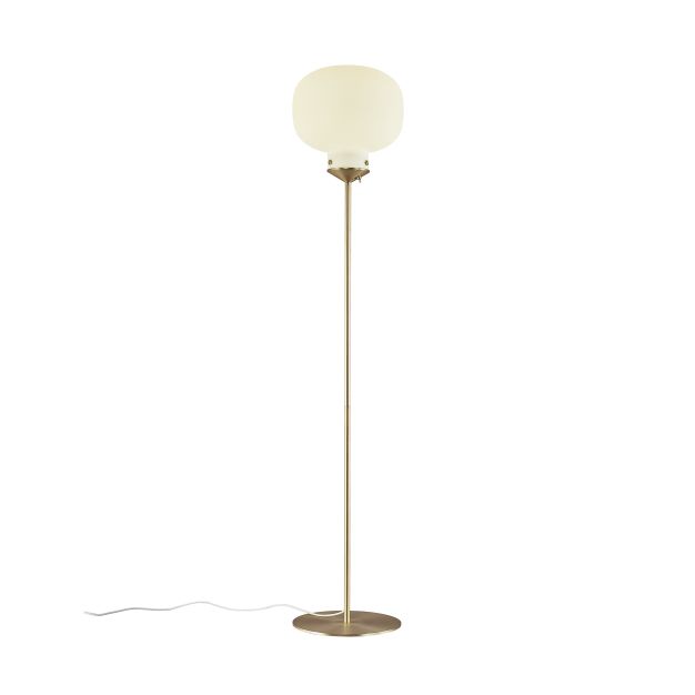 Design for the People Raito - vloerlamp - Ø 30 x 150 cm - wit en messing