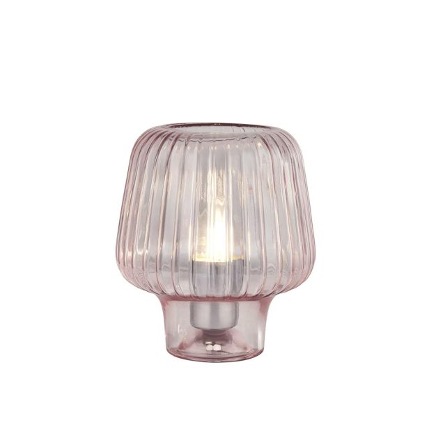 Searchlight Aria - tafellamp - Ø 18 x 21 cm - roze