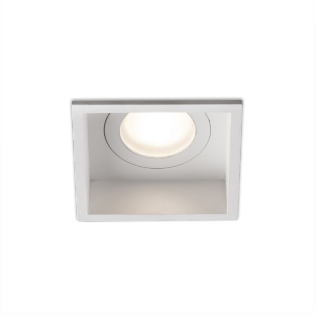 Faro Hyde - inbouwspot - 89 x 89 mm, 83 x 83 mm inbouwmaat - IP44 - mat wit