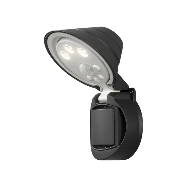 Konstsmide Prato - buiten wandlamp op batterijen - 16 x 16 x 24 cm - 1,5W LED incl. - IP44 - zwart